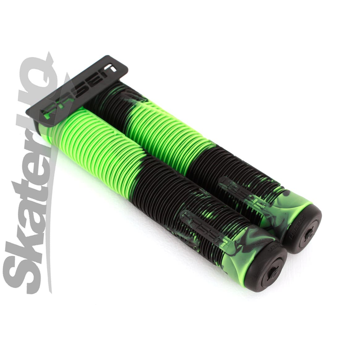 Fasen Go Fast Handle Grips - Black/Green Scooter Grips