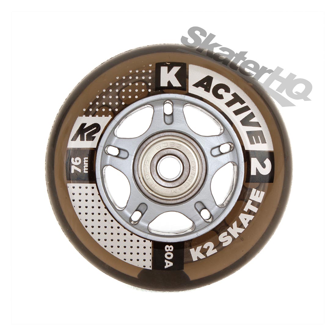 K2 Active 76mm/80A 8pk w/ ILQ5 Bearings Inline Rec Wheels