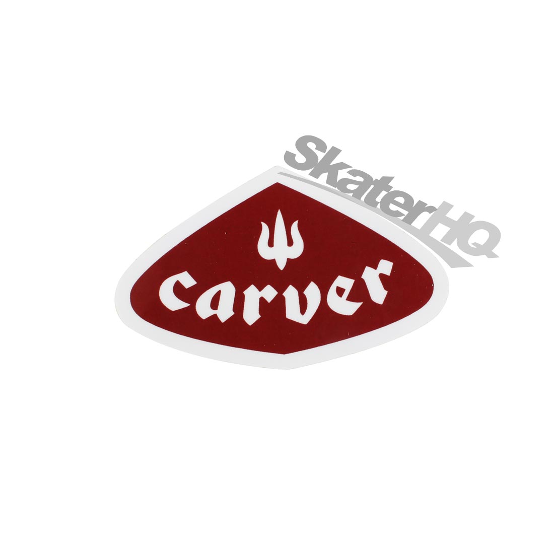 Carver Tear Logo Mini Sticker - Rust/White Stickers