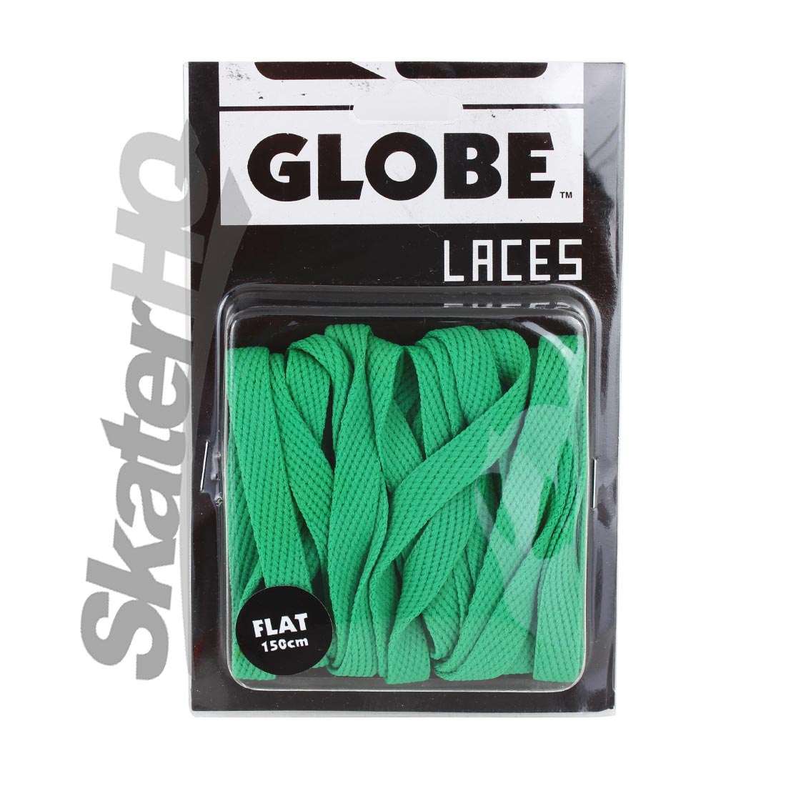 Globe Flat 150cm Laces - Green Laces
