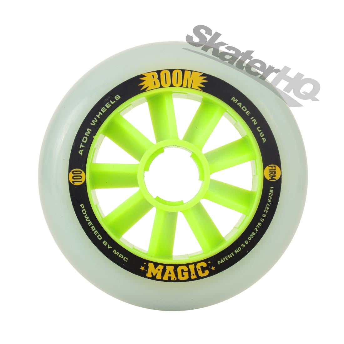 Atom Boom Magic 100mm Firm 8pk - Green Inline Rec Wheels
