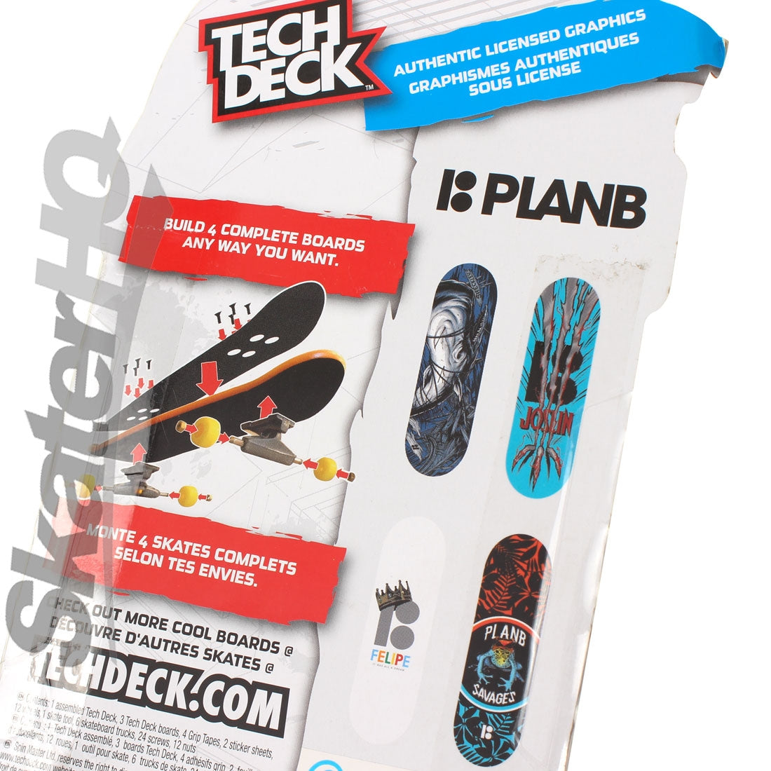 Tech Deck 4pk - Plan B Skateboard Accessories