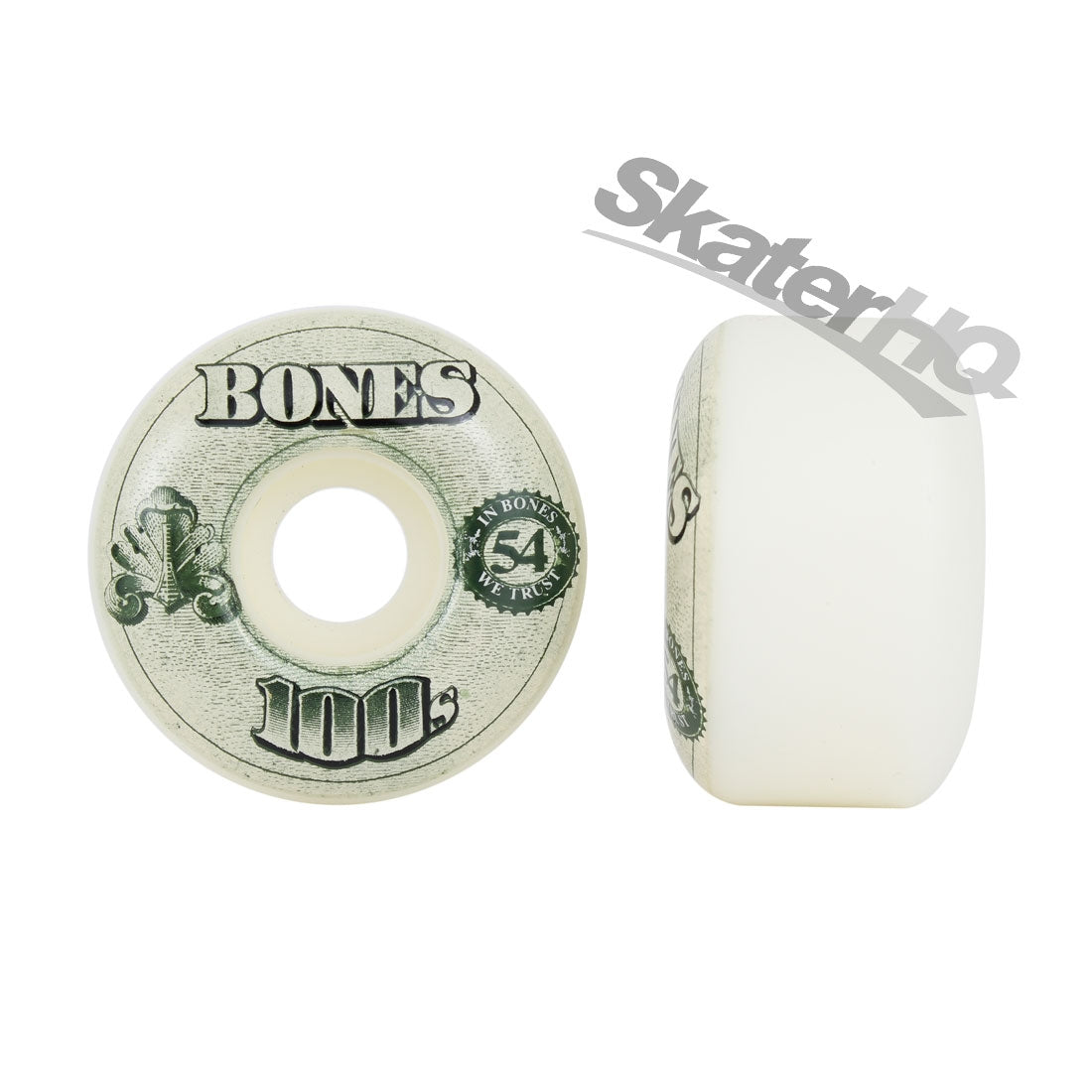 Bones OG 100s Money 54mm - White Skateboard Wheels
