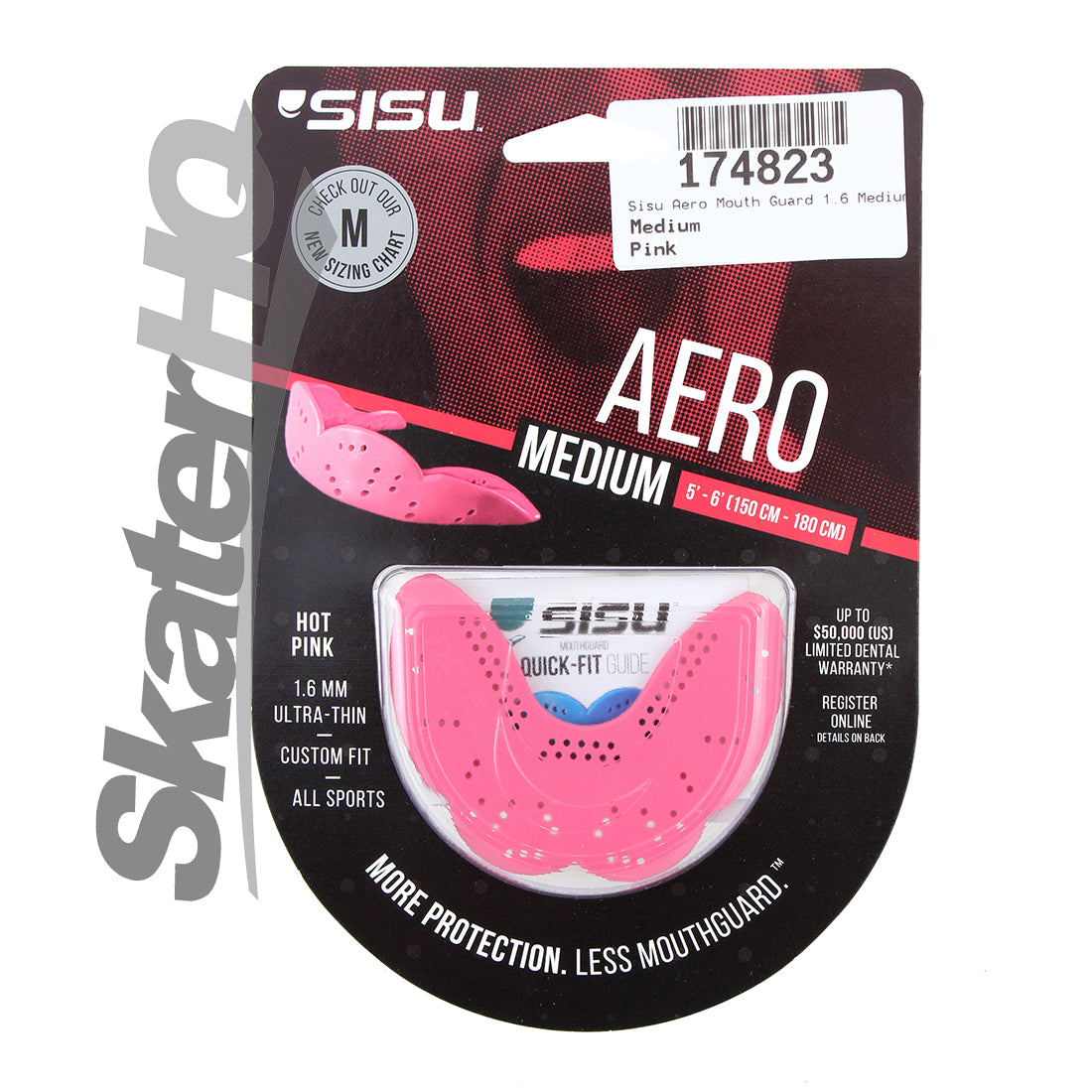 SISU AERO Mouthguard 1.6 Medium - Hot Pink Protective Mouthguards