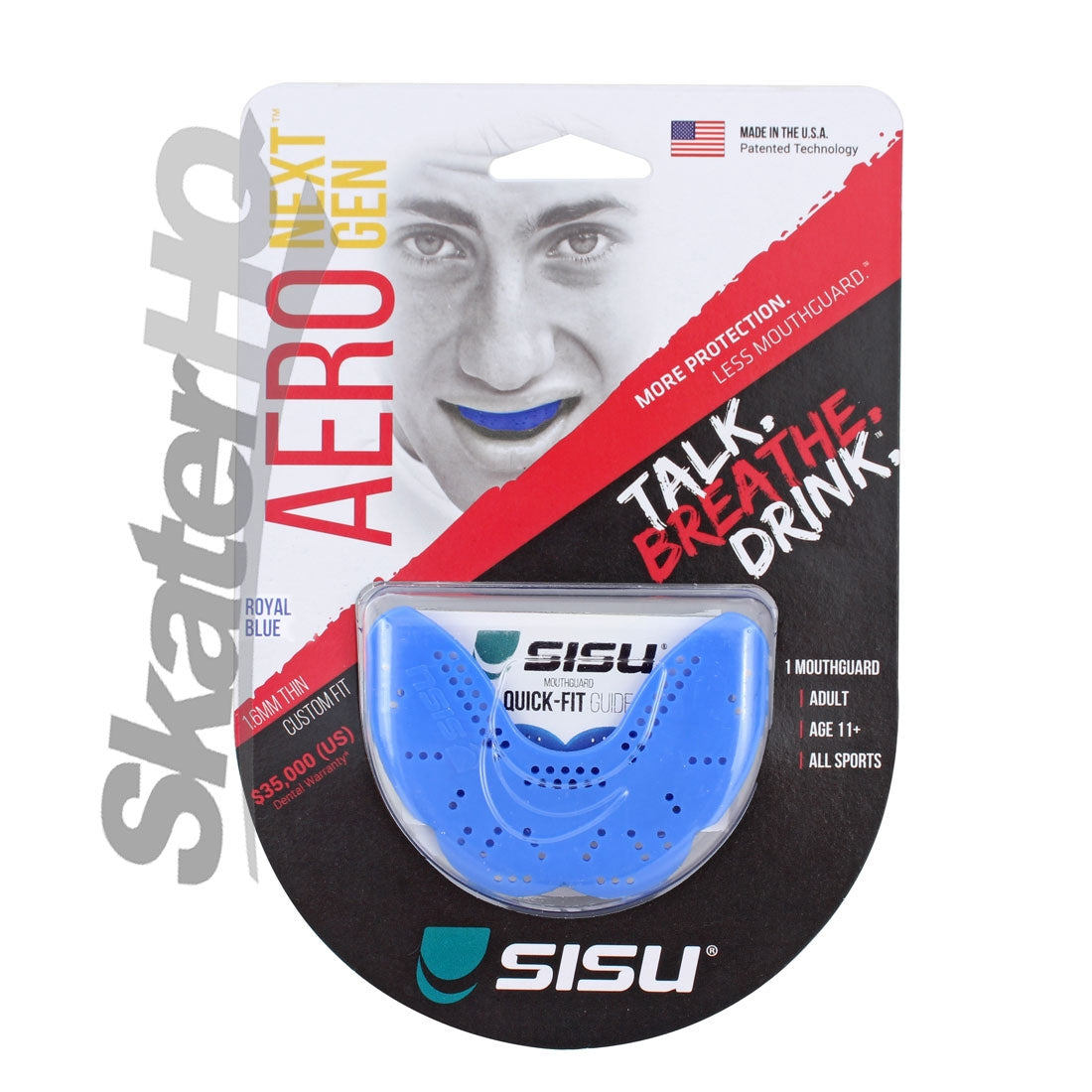 SISU Aero Mouthguard 1.6 Medium - Royal Blue Protective Mouthguards