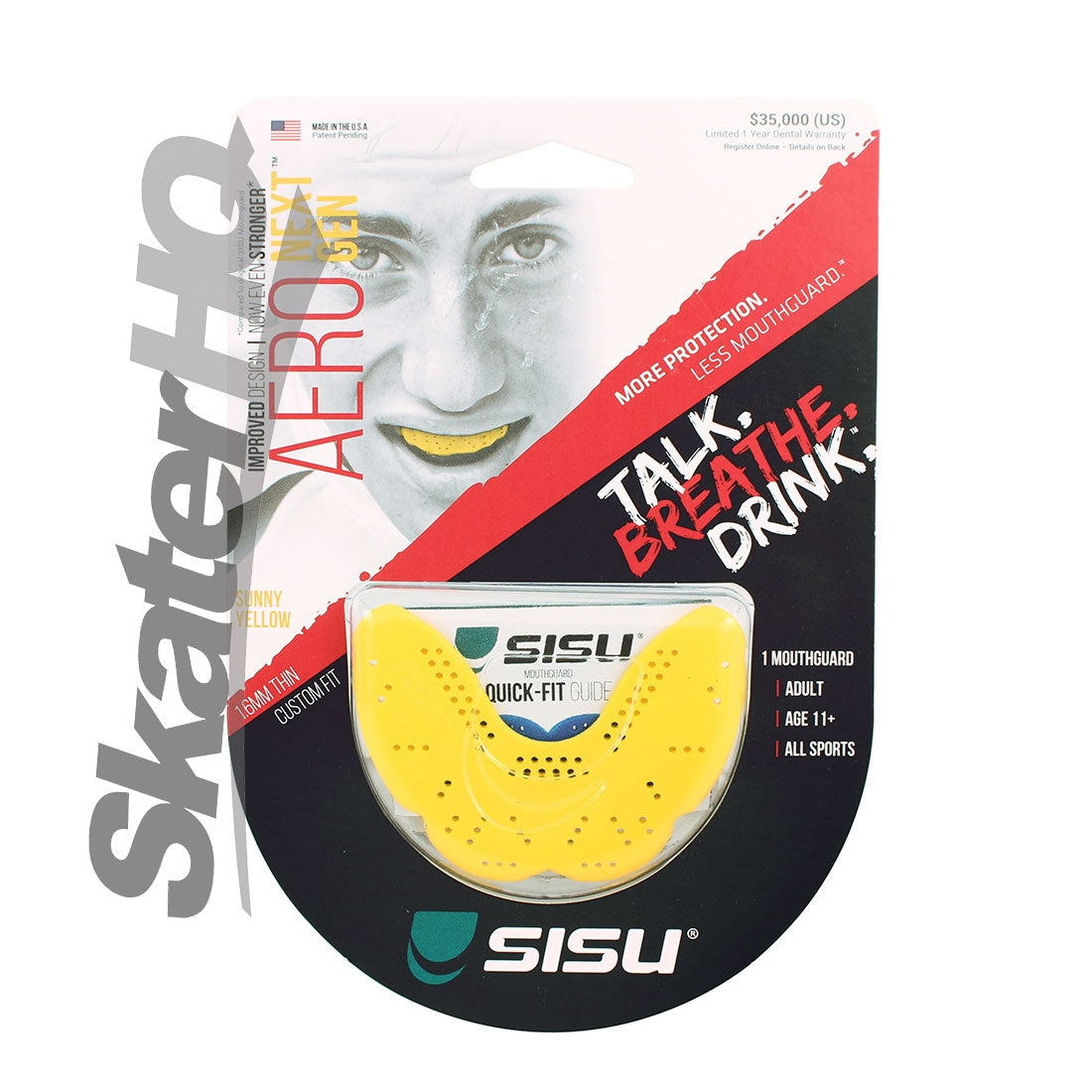 SISU Aero Mouthguard 1.6 Medium - Sunny Yellow Protective Mouthguards
