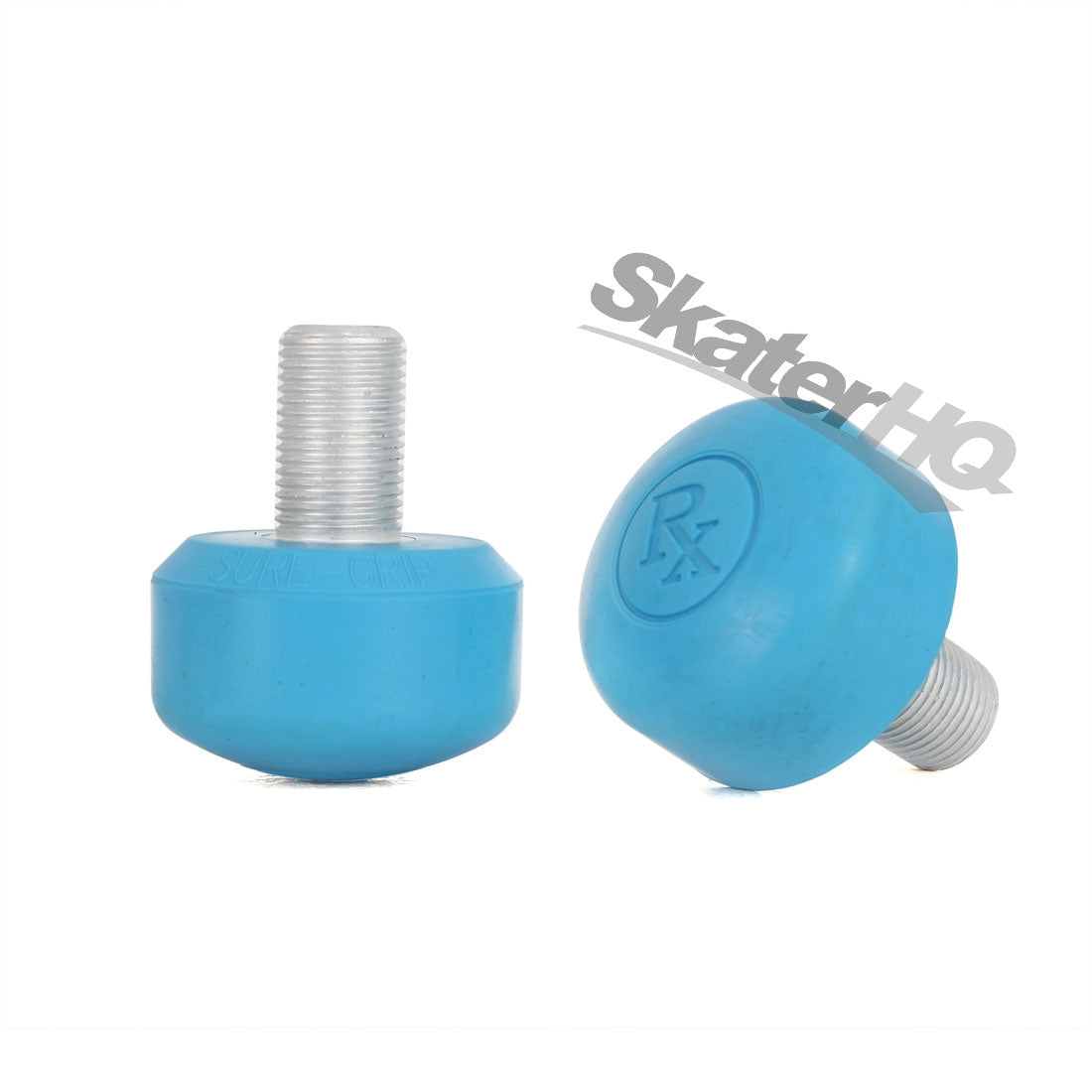 Sure-Grip RX Toe Stop Pair - Blue Roller Skate Hardware and Parts