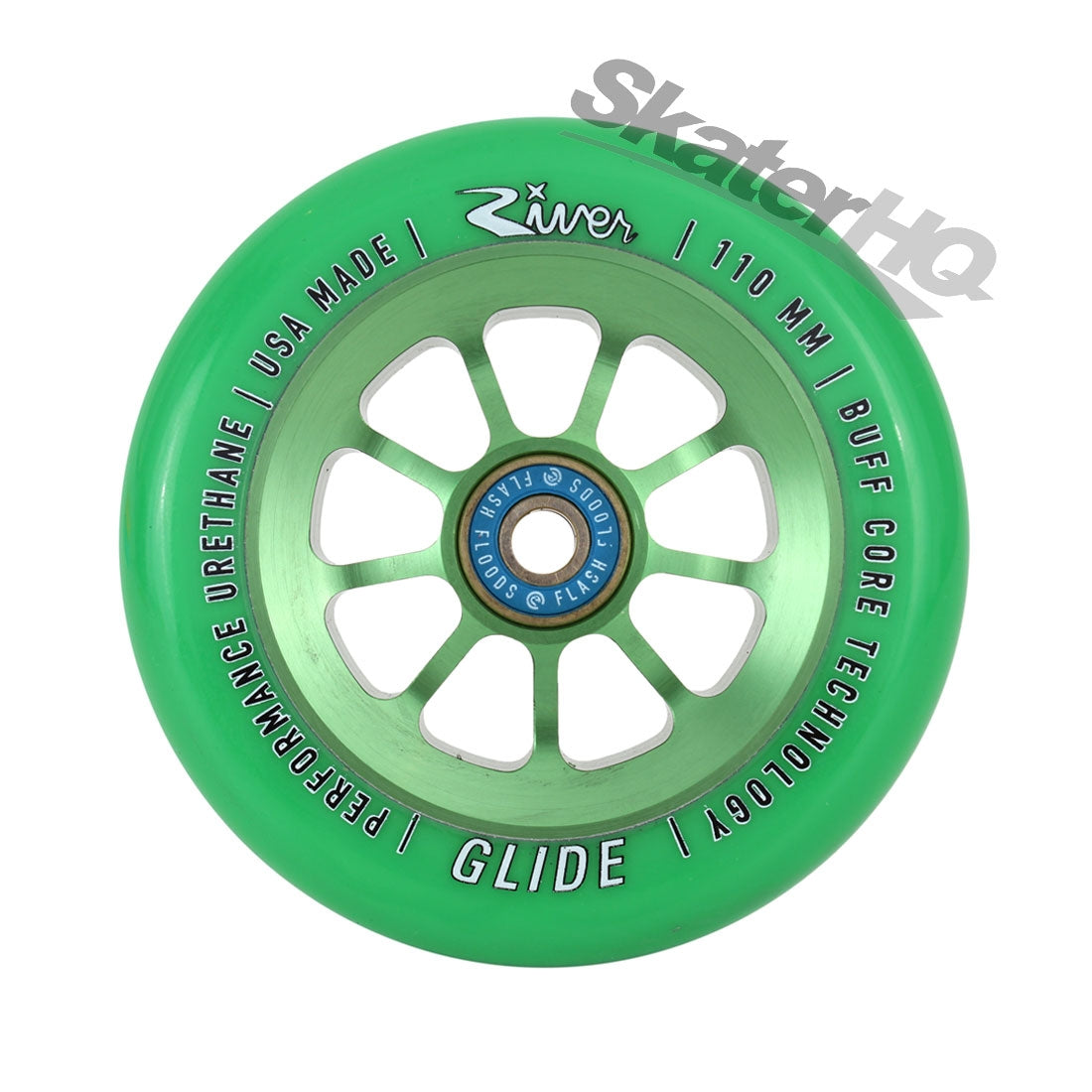 River Glide 110mm Wheel - Emerald Scooter Wheels