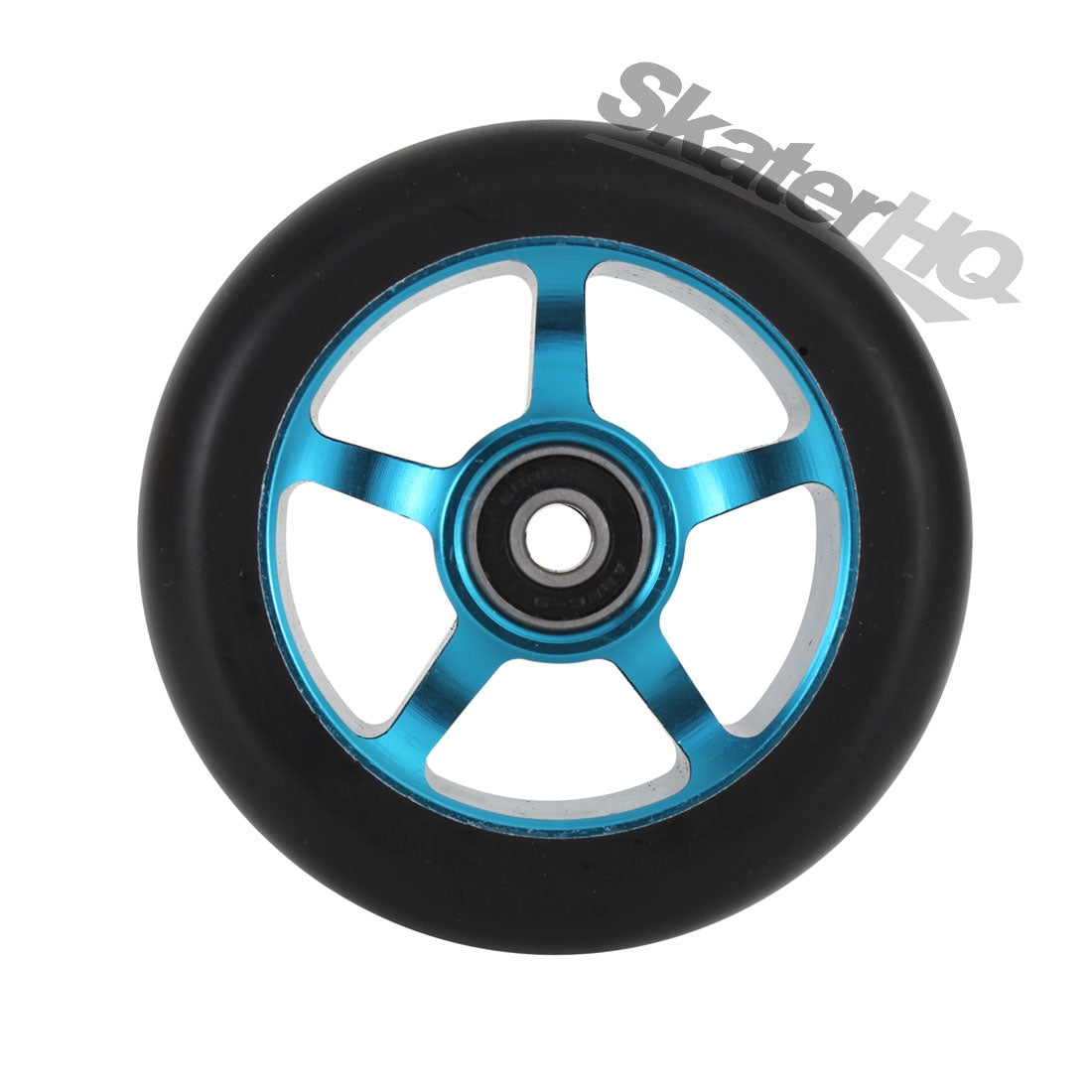 Metal Core 100mm 5 Spoke Wheel - Black/Teal Scooter Wheels