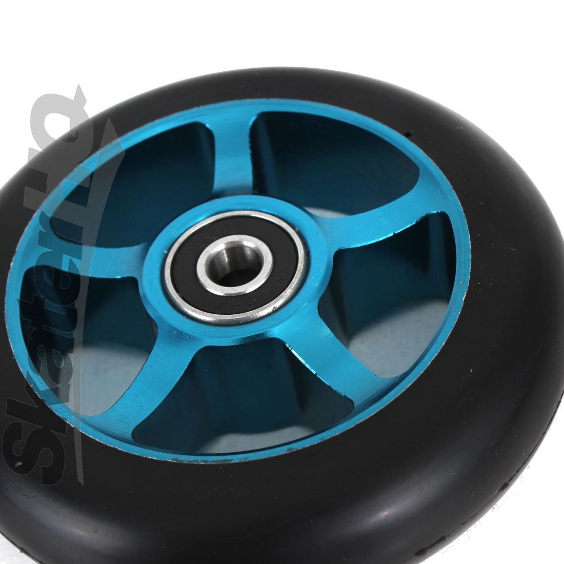 Metal Core 100mm 5 Spoke Wheel - Black/Teal Scooter Wheels