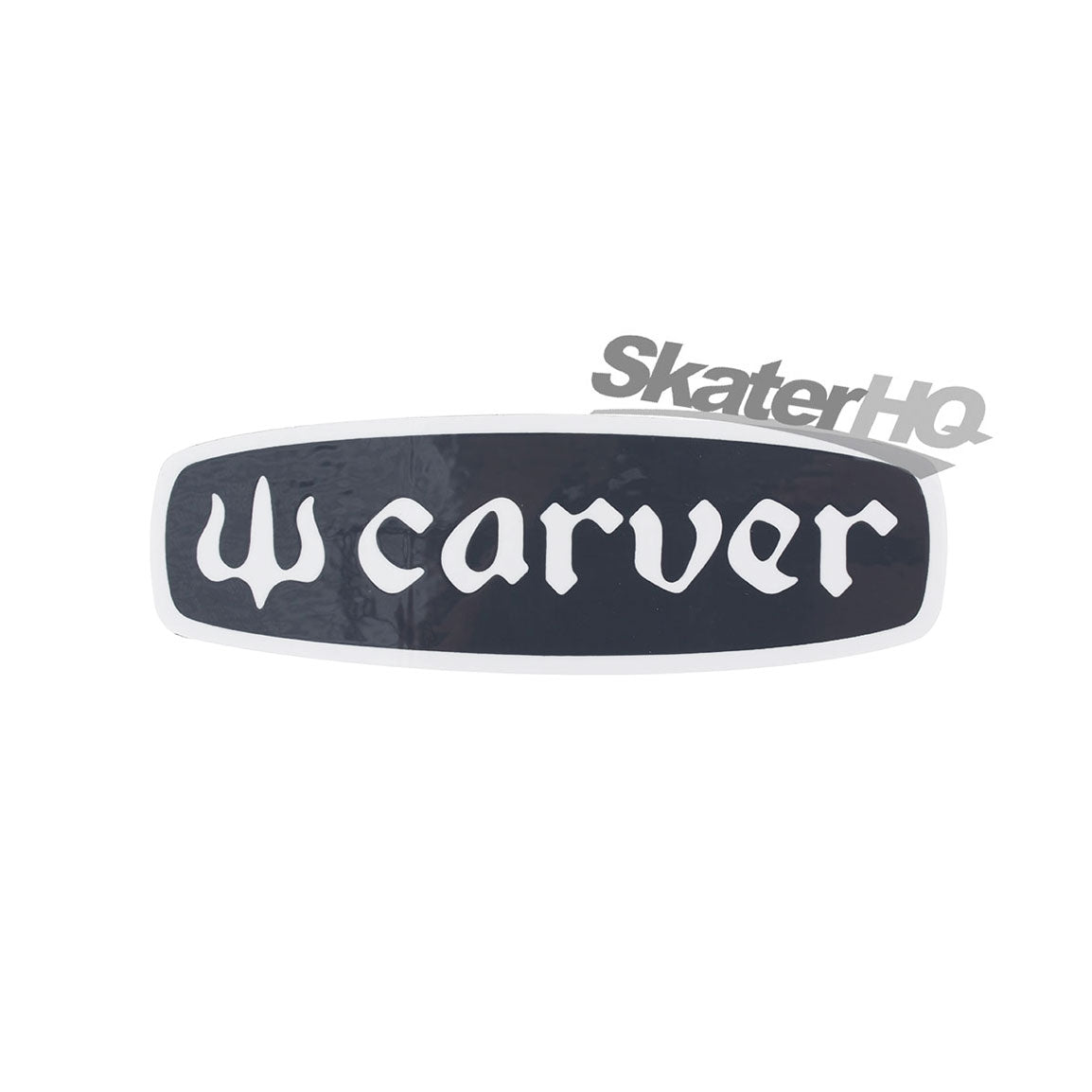 Carver Text Logo Mini Sticker - Grey Stickers