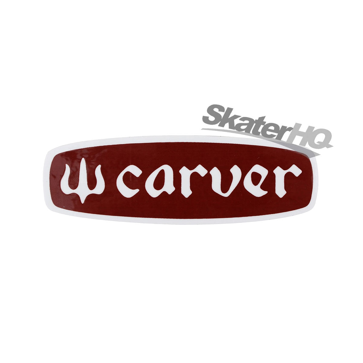 Carver Text Logo Mini Sticker - Rust Stickers
