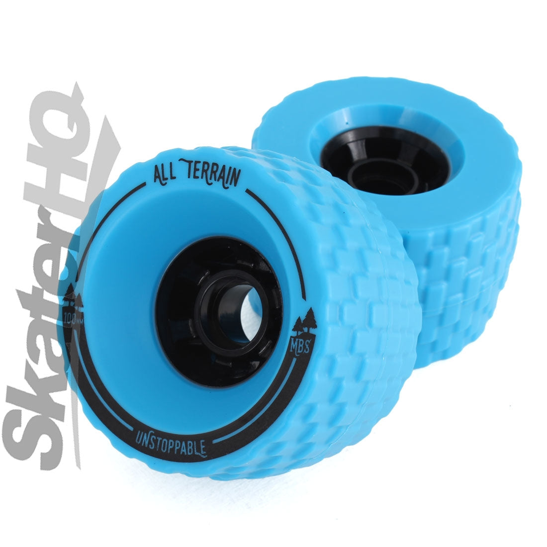 MBS All-Terrain 100mm Wheels 4pk - Blue Skateboard Wheels