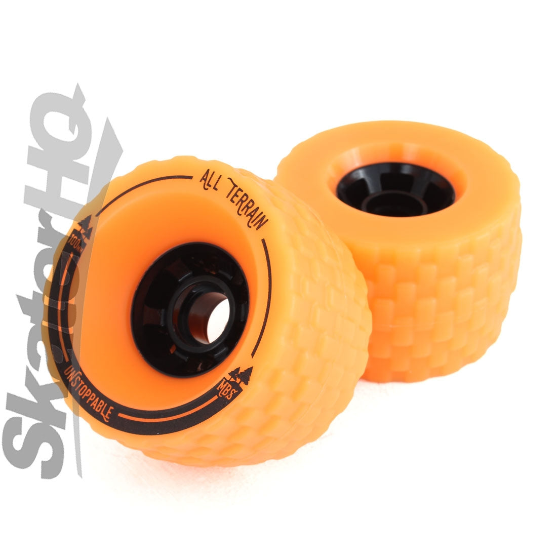 MBS All-Terrain 100mm Wheels 4pk - Orange Skateboard Wheels