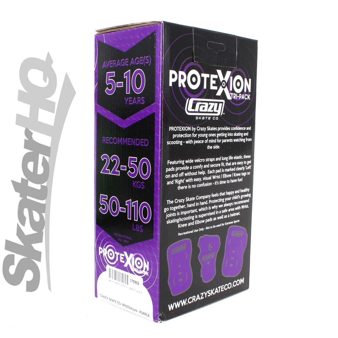 Crazy ProteXion Kids Tri-Pack - Purple Protective Gear