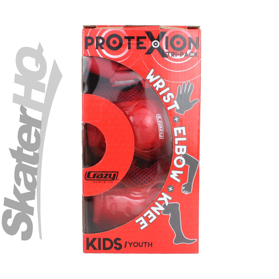 Crazy ProteXion Kids Tri-Pack - Red Protective Gear