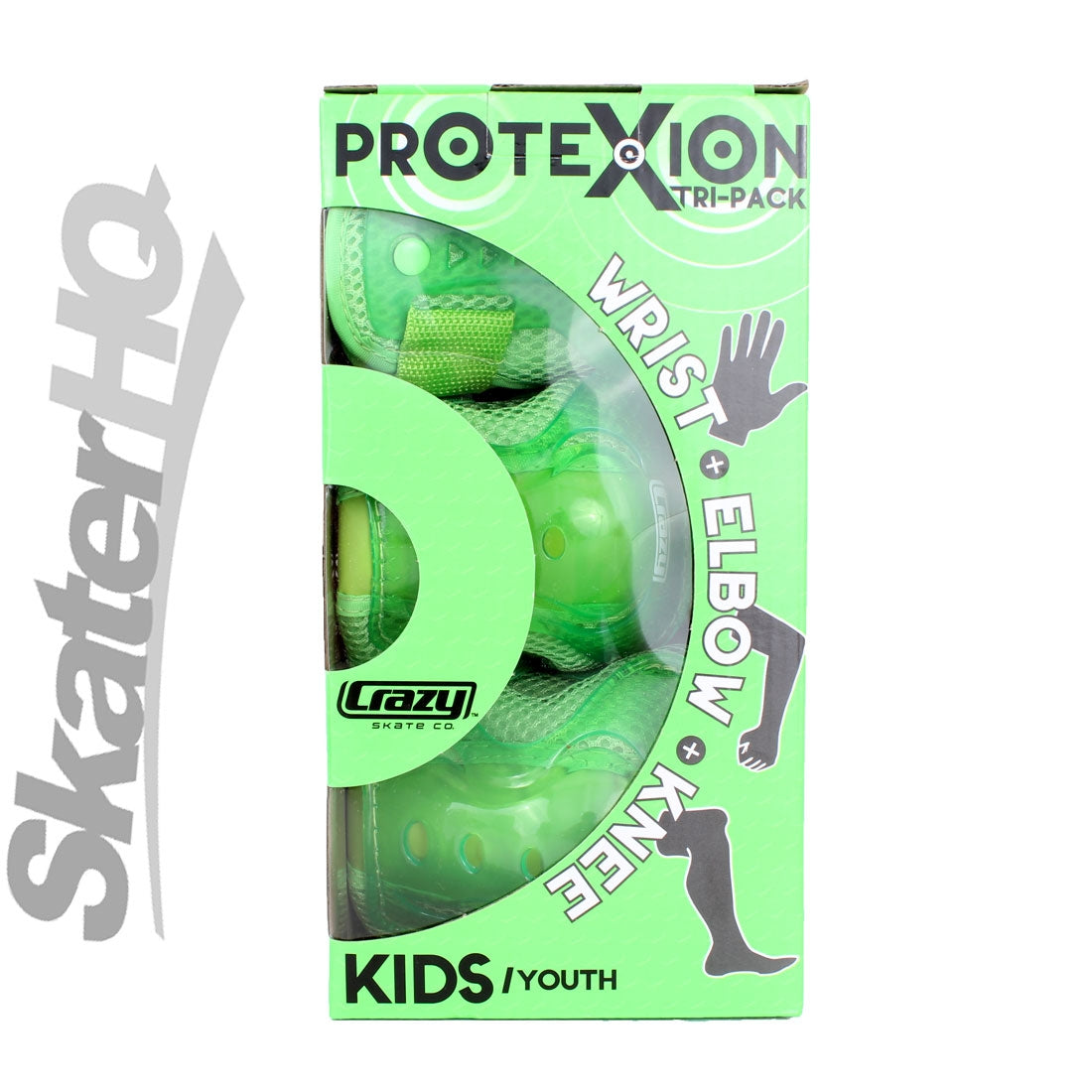 Crazy ProteXion Kids Tri-Pack - Green Protective Gear