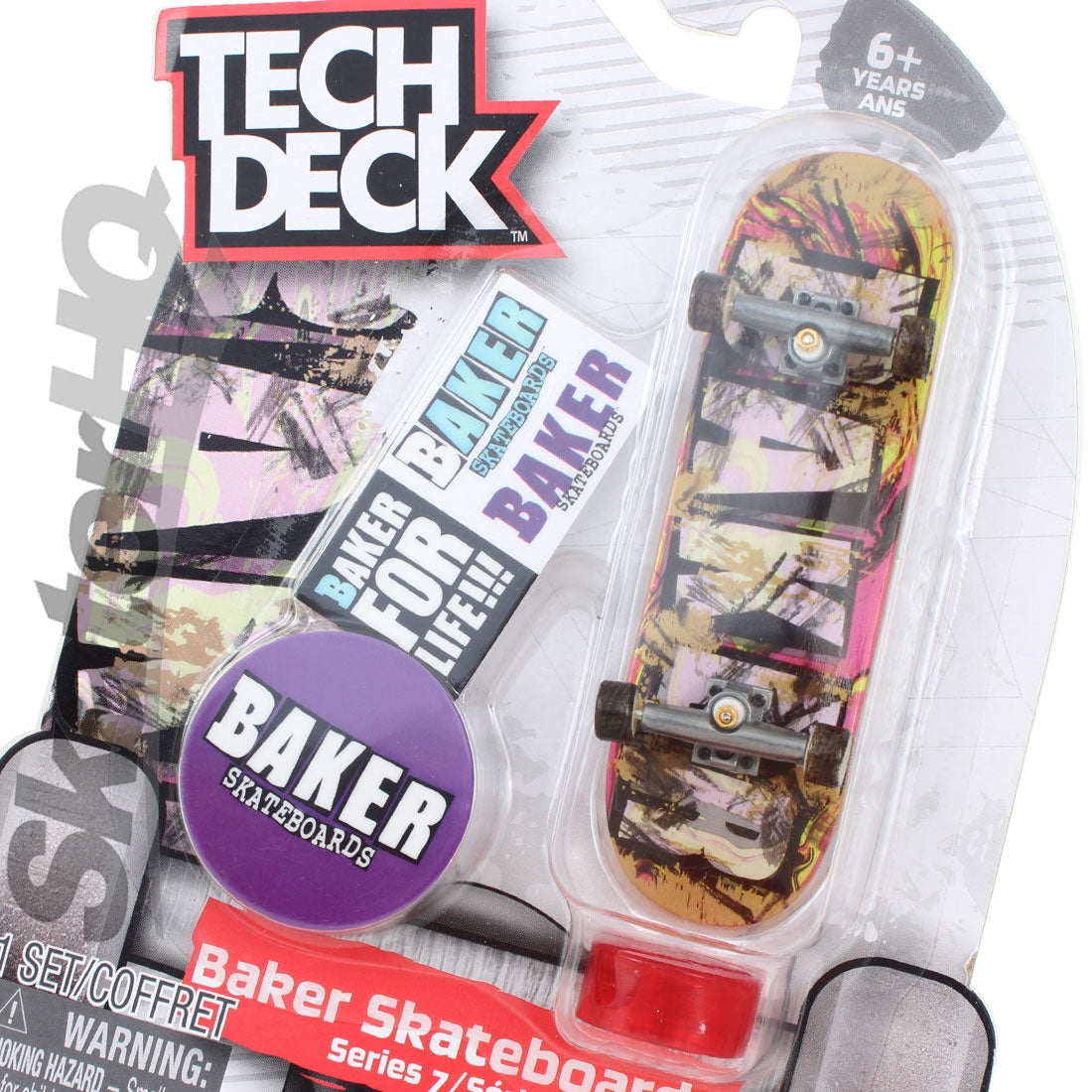 Tech Deck Series 7 - Baker - Pink Graffiti Skateboard Accessories