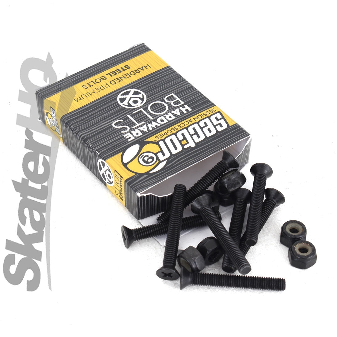 Sector 9 Steel Bolts 1.5inch Phillips 8pk - Black Skateboard Hardware and Parts