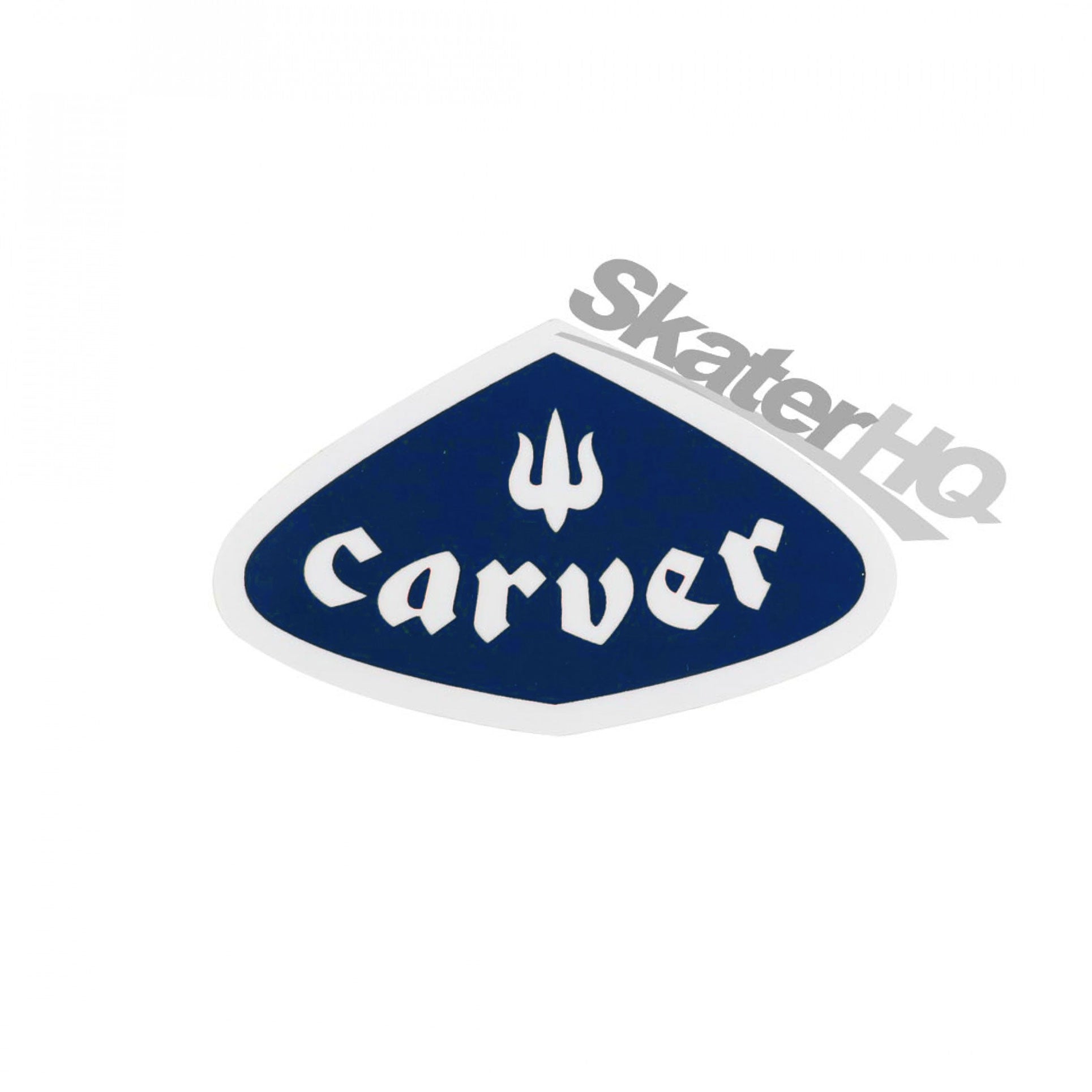 Carver Tear Logo Mini Sticker - Navy/White Stickers