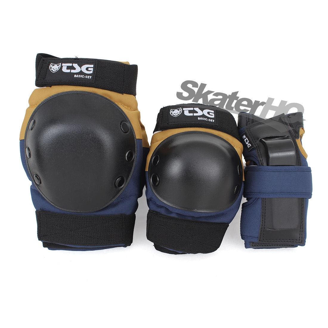 TSG Basic Skate Set Navy/Tan - Medium Protective Gear