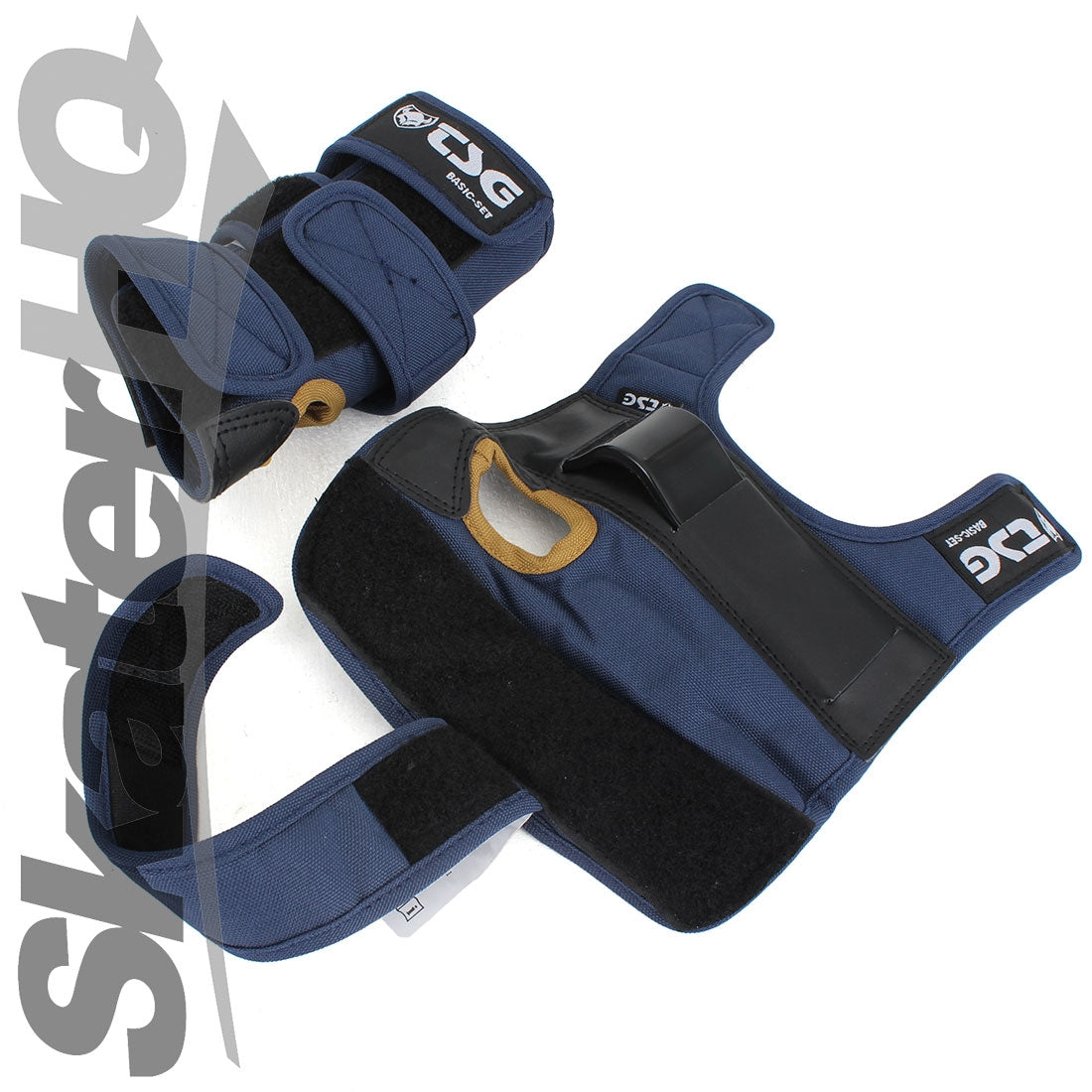 TSG Basic Skate Set Navy/Tan - Small Protective Gear