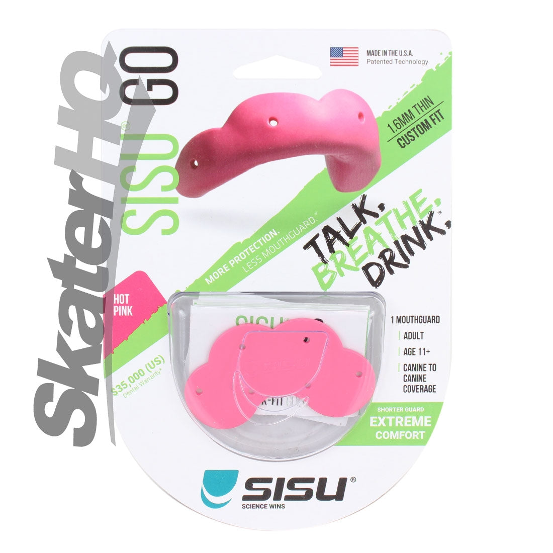 SISU GO Adult Mouthguard - Hot Pink Protective Mouthguards