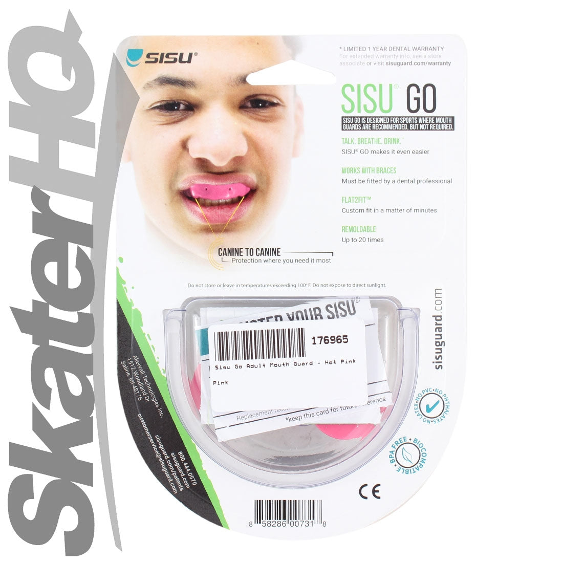 SISU GO Adult Mouthguard - Hot Pink Protective Mouthguards