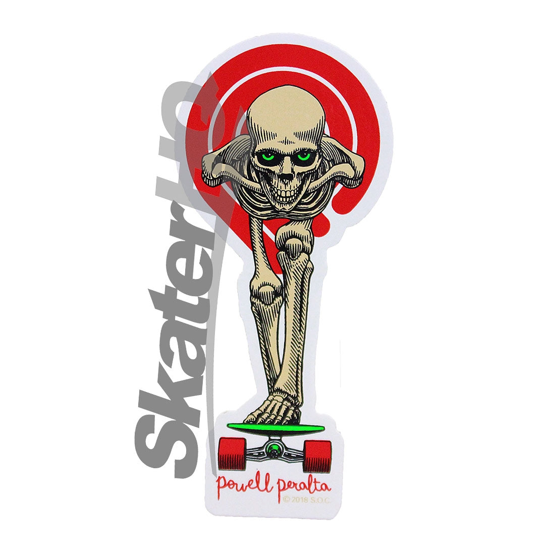 Powell Peralta Tucking Skeleton Diecut Sticker Stickers