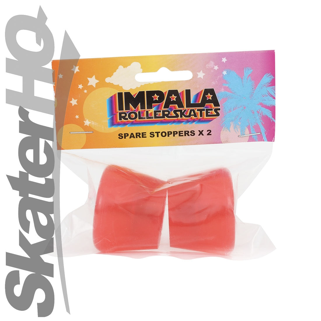 Impala Toe Stops 2pk - Clear Red Roller Skate Hardware and Parts