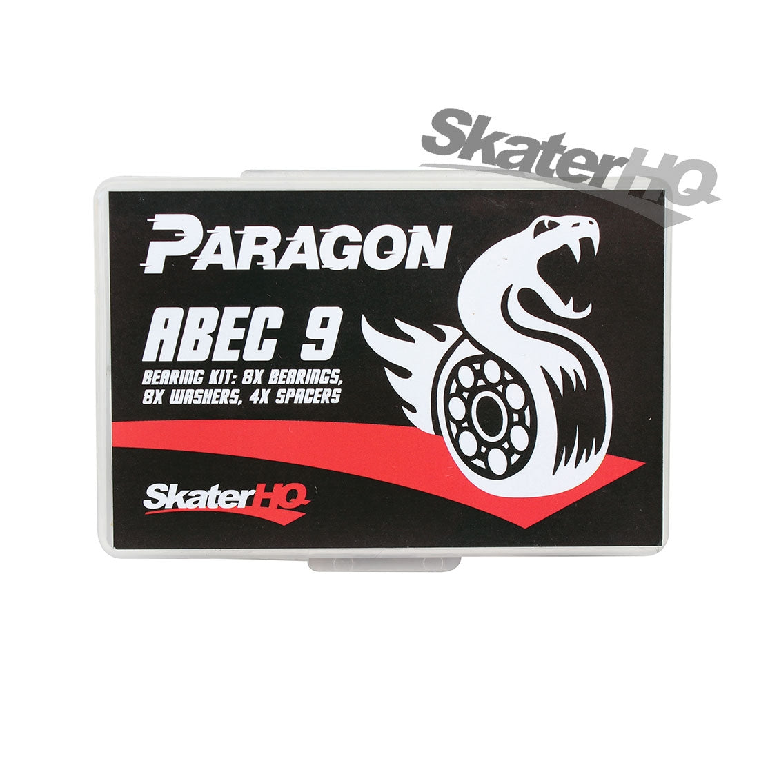 Paragon Abec 9 Bearing 8pk &amp; Spacer Set Skateboard Bearings