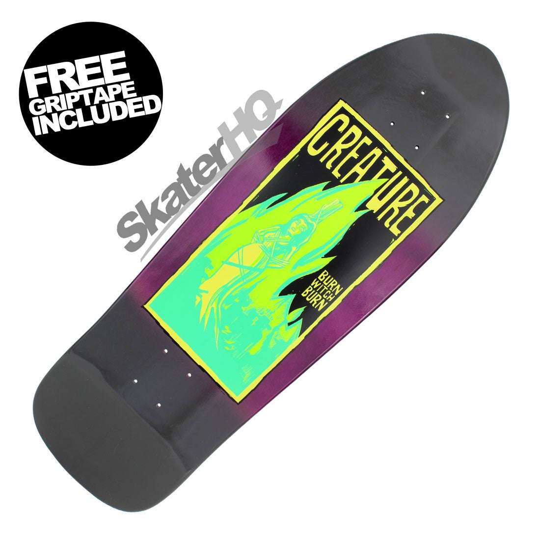 Creature Burn Witch Burn Relic 9.89 Deck Skateboard Decks Old School