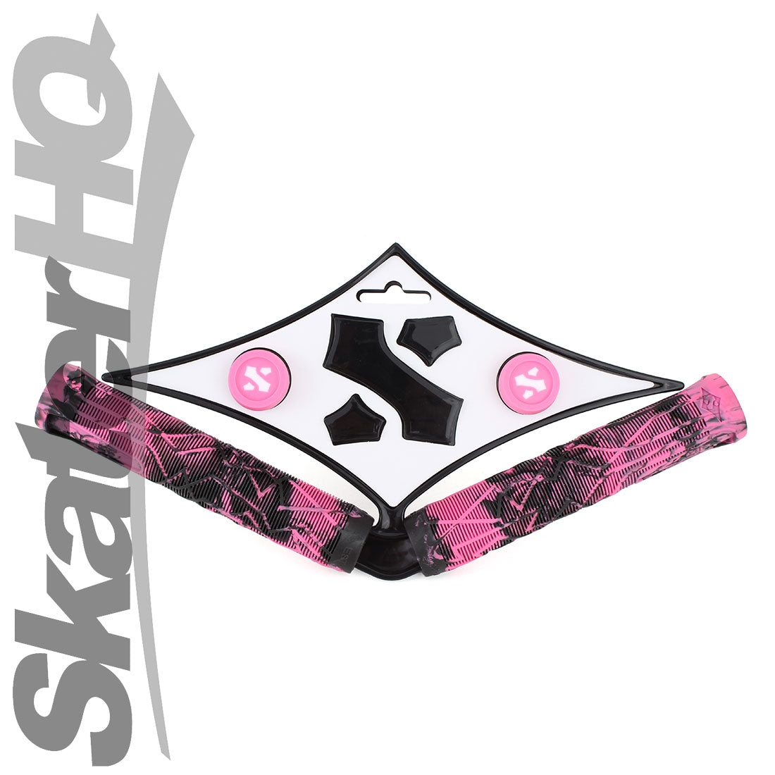 Sacrifice Spy Grips - Pink/Black Swirl Scooter Grips