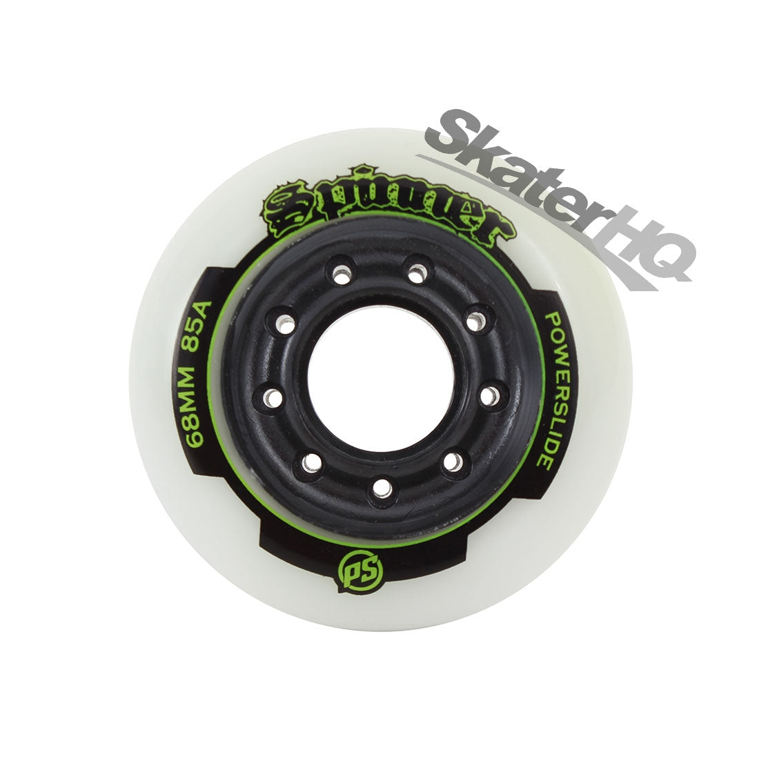 Powerslide Spinner 68mm/85a 4pk - White Inline Aggressive Wheels
