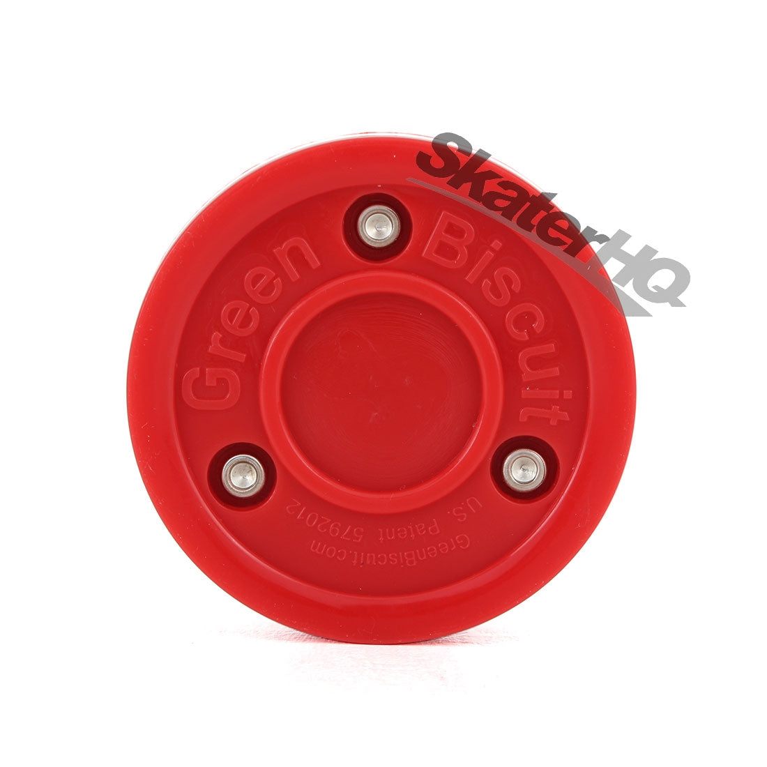 Green Biscuit Hockey Puck - Red Hockey