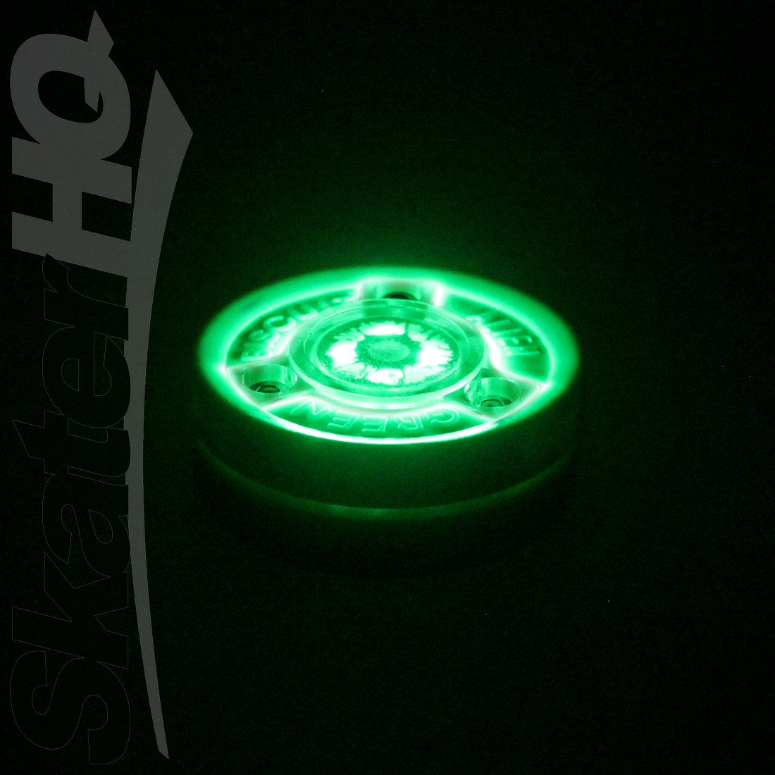 Green Biscuit Alien Hockey Puck - LED Green Hockey