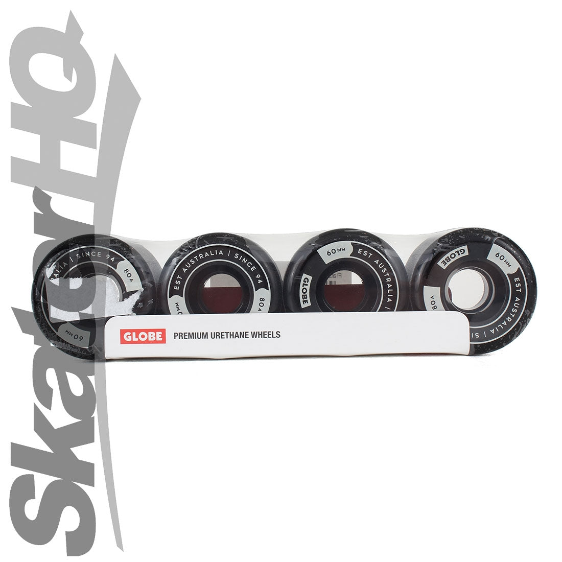 Globe Flatsider 60mm/80a 4pk - Black Skateboard Wheels