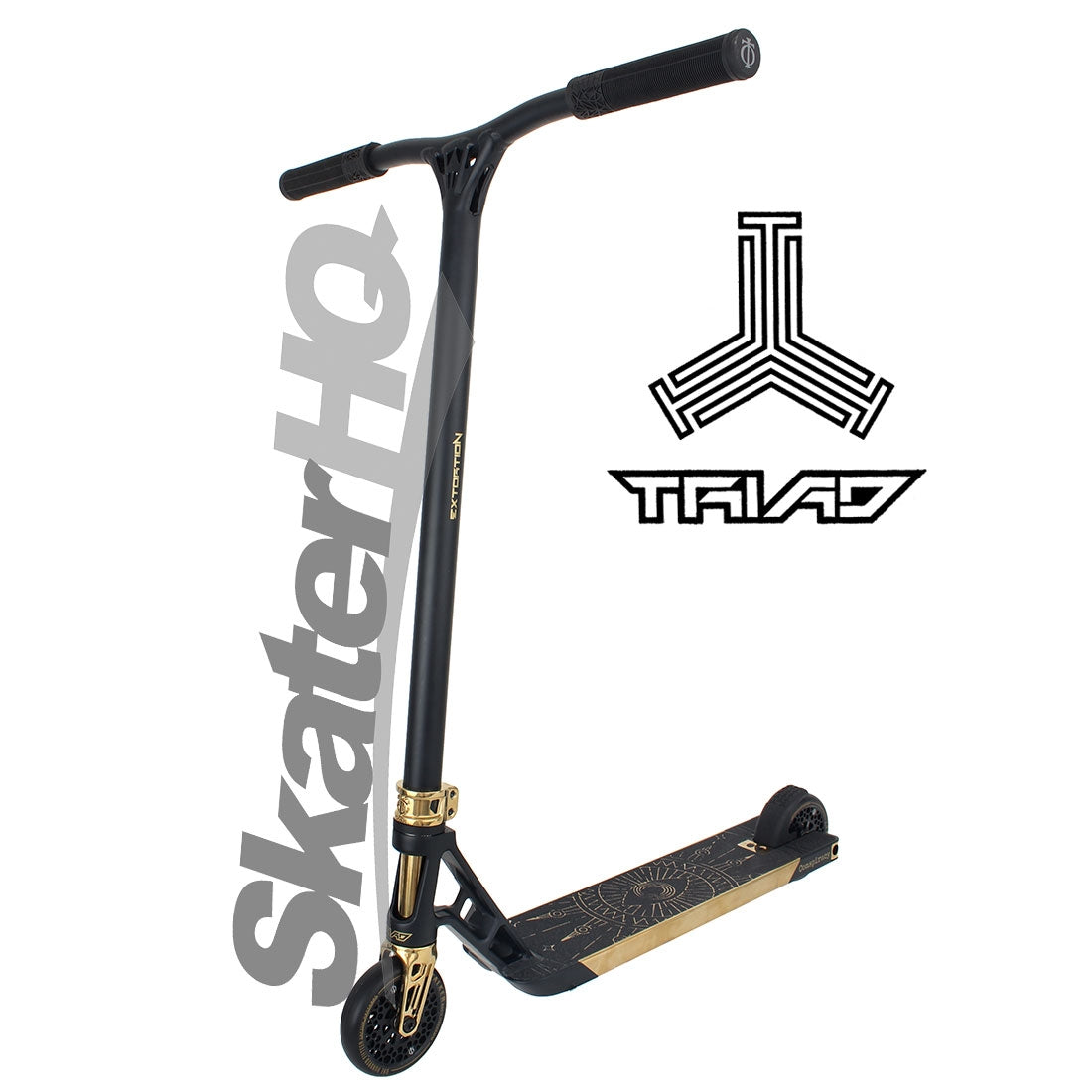 Triad Conspiracy - Black/Neo Gold Scooter Completes Trick