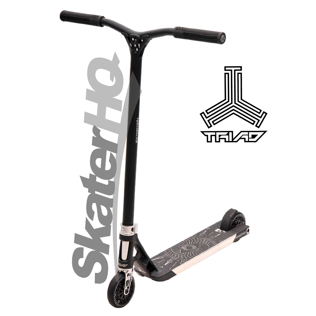 Triad Conspiracy - Black/Neo Silver Scooter Completes Trick