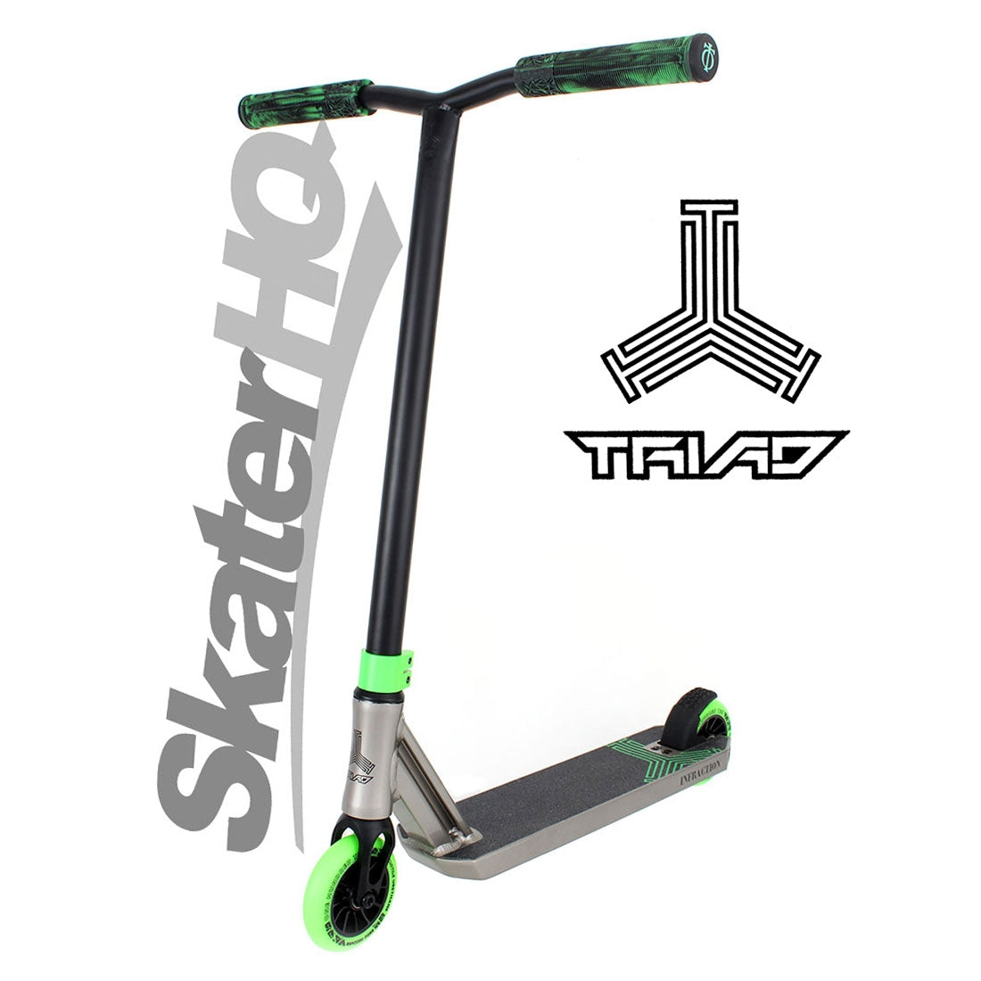 Triad Infraction - Ano Titanium/Green Scooter Completes Trick
