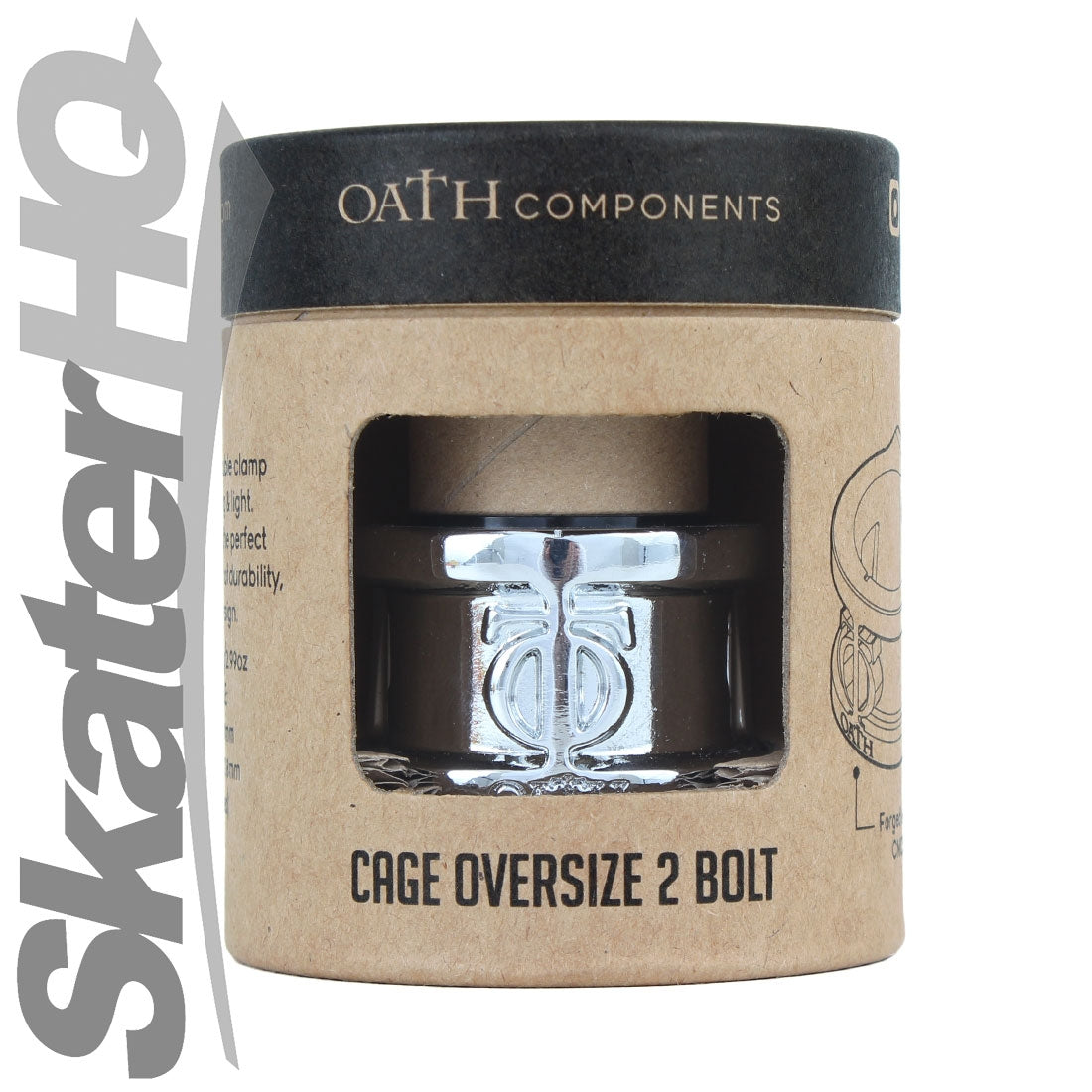 Oath Cage Oversize 2-Bolt Clamp - Chrome Scooter Headsets and Clamps
