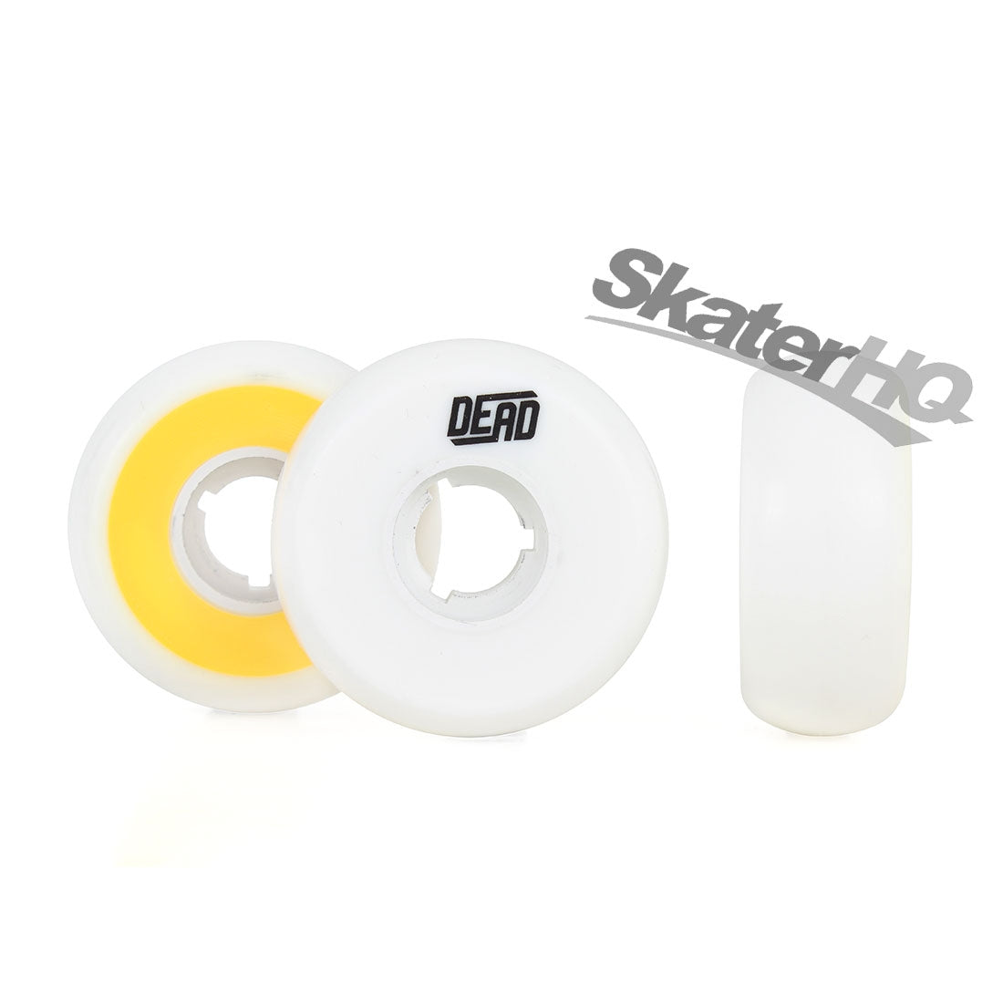 Dead Team White/Yellow 58mm 95a 4pk Inline Aggressive Wheels