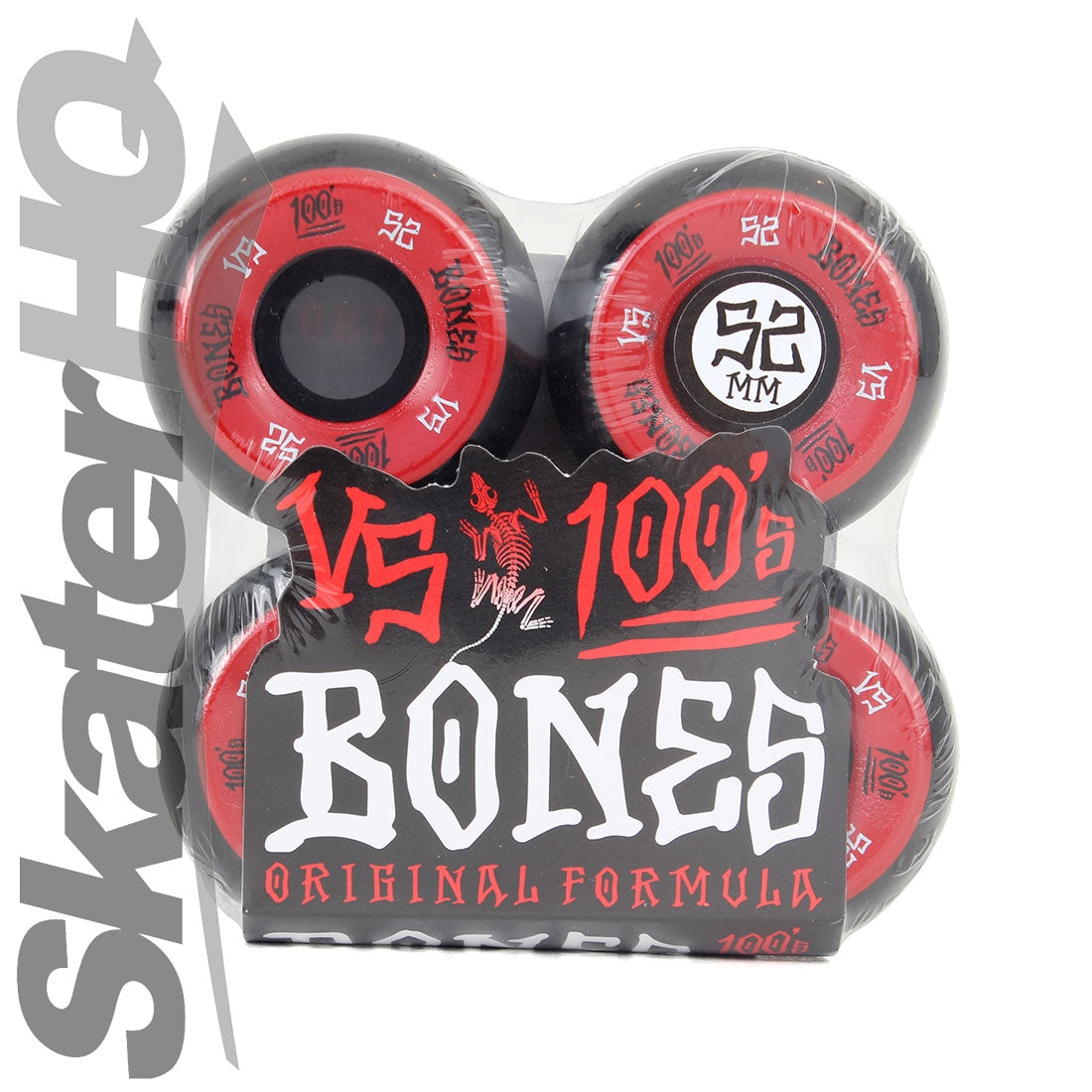 Bones OG 100s V5 52mm - Red/Black Skateboard Wheels