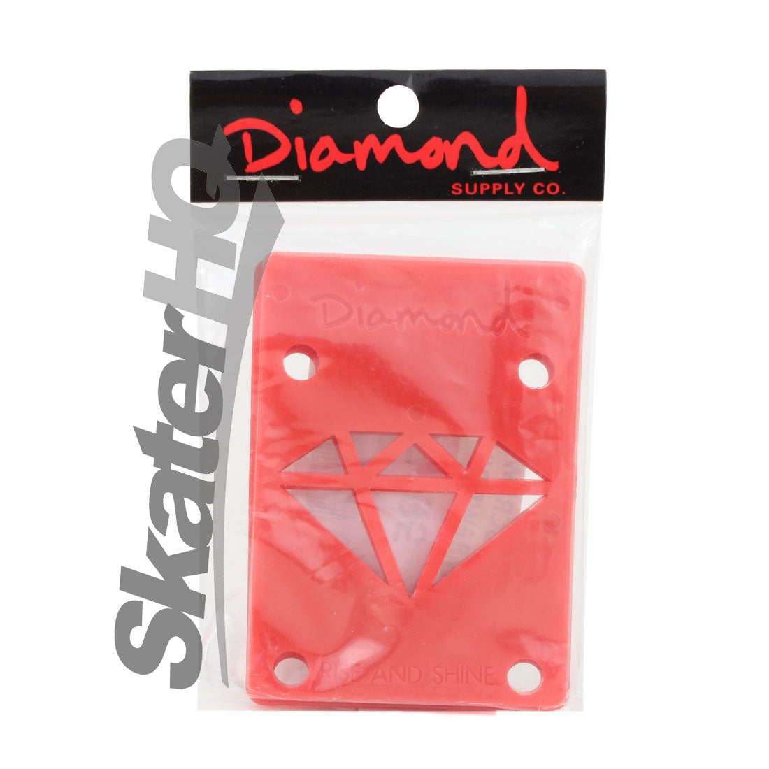 Diamond Riser Pads 1/8 Pair - Red Skateboard Hardware and Parts