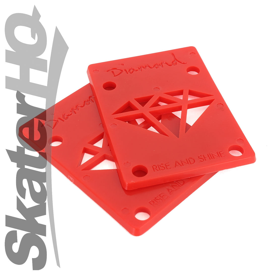 Diamond Riser Pads 1/8 Pair - Red Skateboard Hardware and Parts