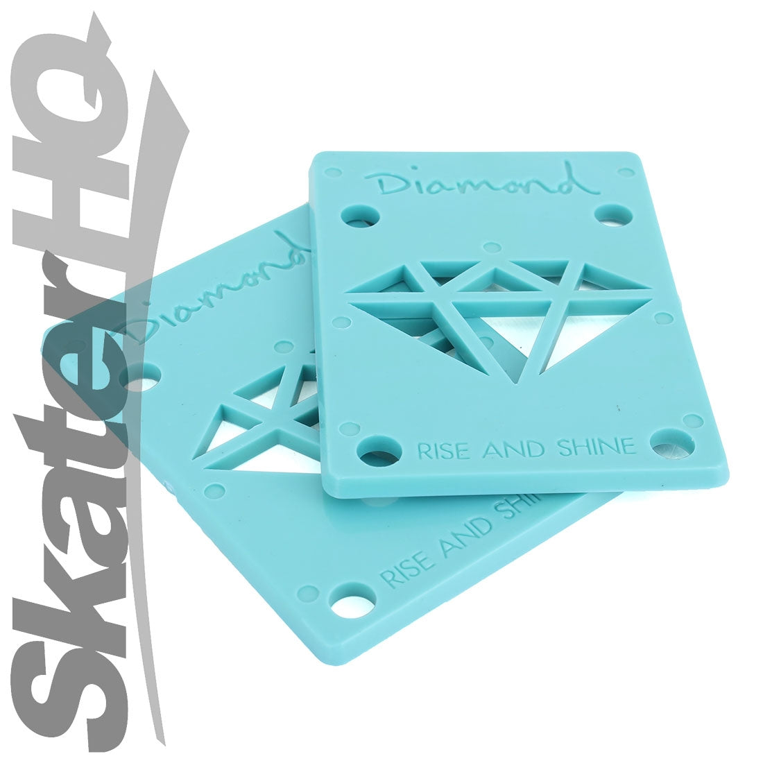 Diamond Riser Pads 1/8 Pair - Teal Skateboard Hardware and Parts