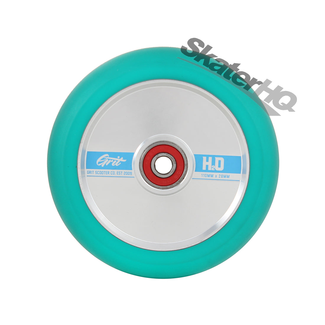 Grit H2O 110x28mm - Trans Blue/Polished Scooter Wheels