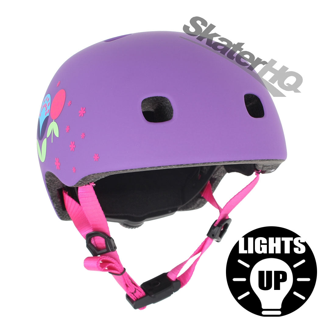 Micro Floral Dot LED Helmet - Medium Helmets