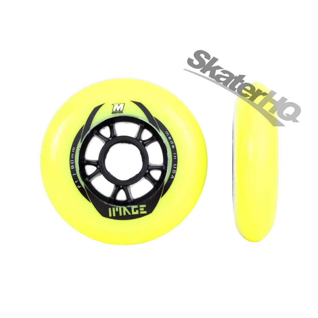 Matter Image F1 90mm/86a 8pk - Yellow Inline Rec Wheels