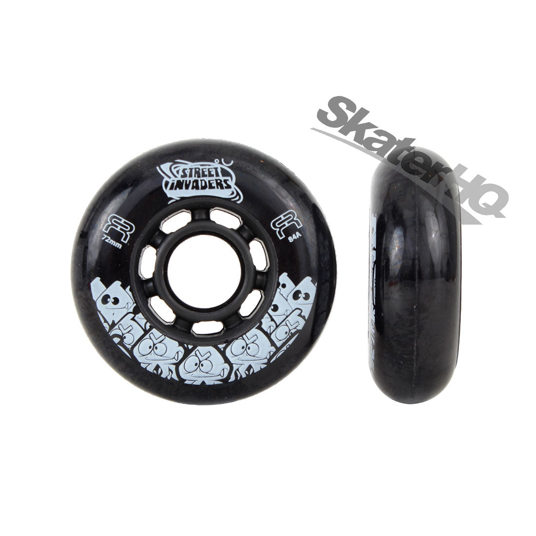 FR Street Invader 72mm 84a 4pk - Black Inline Rec Wheels